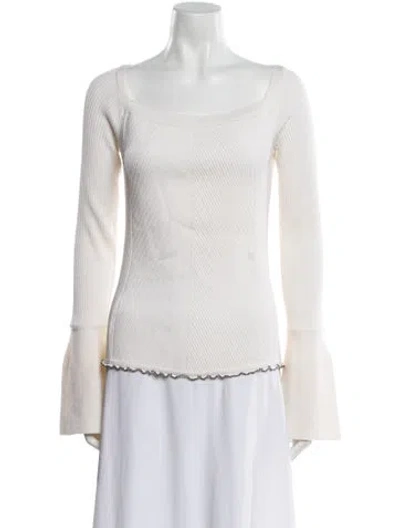 Pre-owned 3.1 Phillip Lim Merino Wool Bateau Neckline Sweater W/ Tags In Neutral