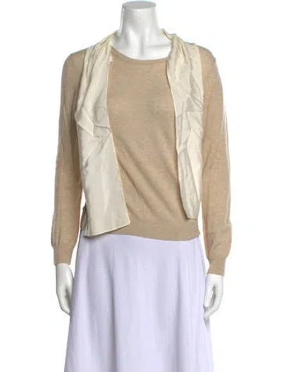 Pre-owned 3.1 Phillip Lim Merino Wool Cowl Neck Sweater In Neutral