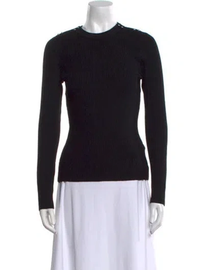Pre-owned 3.1 Phillip Lim Merino Wool Crew Neck Sweater In Black