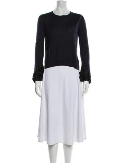 Pre-owned 3.1 Phillip Lim Merino Wool Crew Neck Sweater In Blue