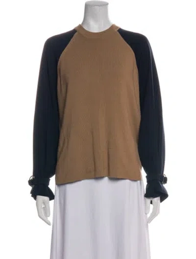 Pre-owned 3.1 Phillip Lim Merino Wool Crew Neck Sweater In Brown