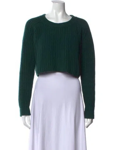 Pre-owned 3.1 Phillip Lim Merino Wool Crew Neck Sweater In Green