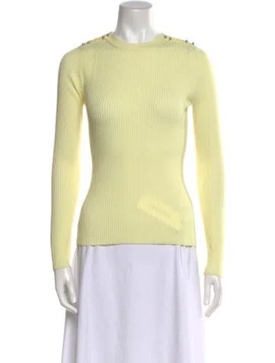 Pre-owned 3.1 Phillip Lim Merino Wool Crew Neck Sweater In Yellow