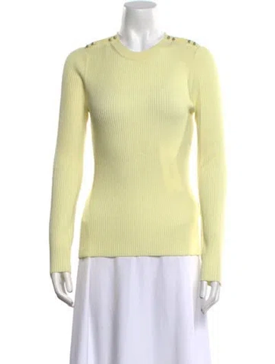 Pre-owned 3.1 Phillip Lim Merino Wool Crew Neck Sweater In Yellow