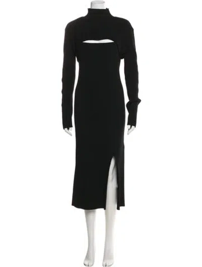 Pre-owned 3.1 Phillip Lim Merino Wool Cutout Accent Skirt Set In Black