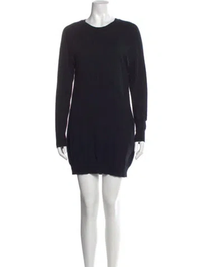Pre-owned 3.1 Phillip Lim Merino Wool Mini Dress In Blue