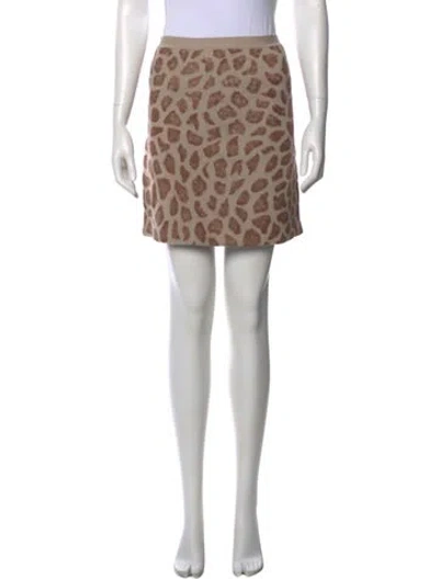 Pre-owned 3.1 Phillip Lim Merino Wool Mini Skirt In Neutral