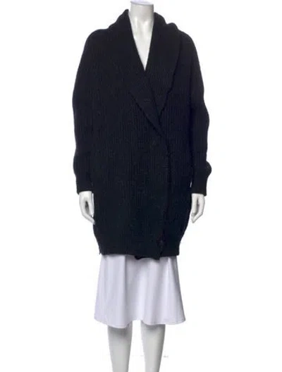 Pre-owned 3.1 Phillip Lim Merino Wool Open Front Sweater In Black