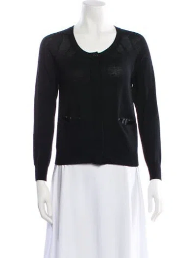 Pre-owned 3.1 Phillip Lim Merino Wool Scoop Neck Sweater In Black