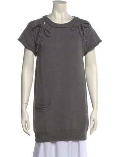 Pre-owned 3.1 Phillip Lim Merino Wool Scoop Neck Sweater In Gray