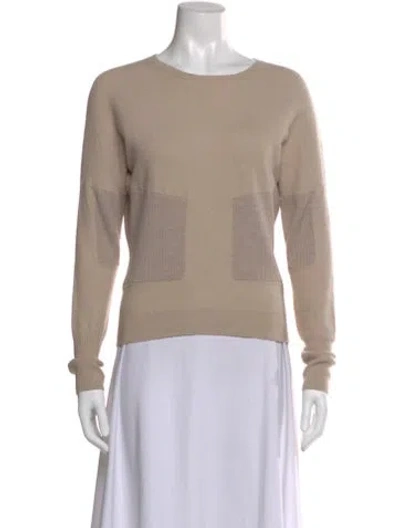 Pre-owned 3.1 Phillip Lim Merino Wool Scoop Neck Sweater In Neutral