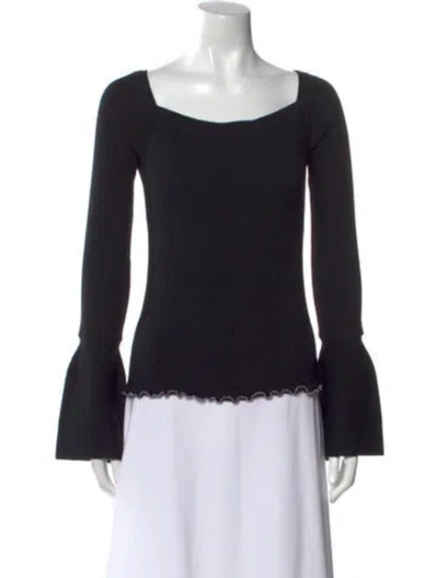 Pre-owned 3.1 Phillip Lim Merino Wool Square Neckline Sweater W/ Tags In Black
