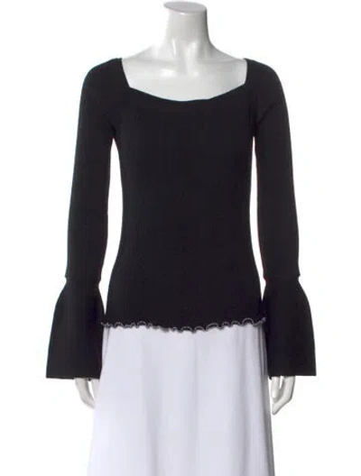 Pre-owned 3.1 Phillip Lim Merino Wool Square Neckline Sweater W/ Tags In Black
