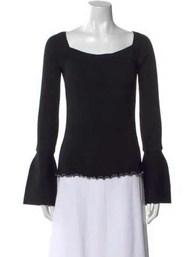 Pre-owned 3.1 Phillip Lim Merino Wool Square Neckline Sweater W/ Tags In Black