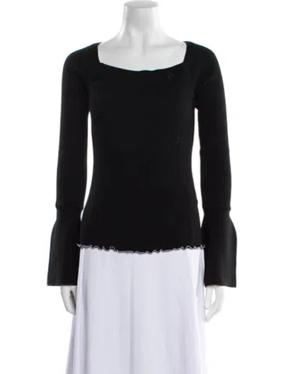 Pre-owned 3.1 Phillip Lim Merino Wool Square Neckline Sweater W/ Tags In Black