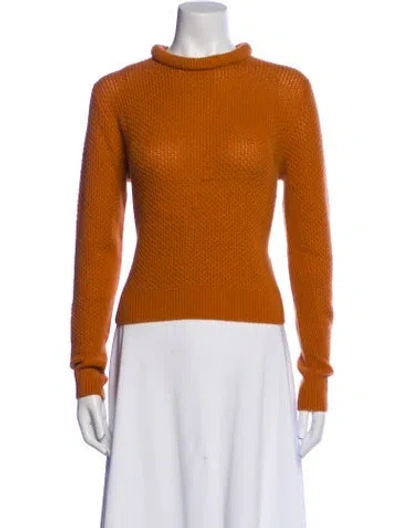 Pre-owned 3.1 Phillip Lim Merino Wool Turtleneck Sweater In Orange