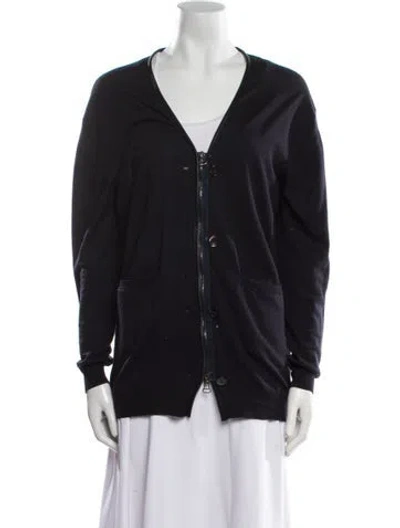 Pre-owned 3.1 Phillip Lim Merino Wool V-neck Sweater In Blue