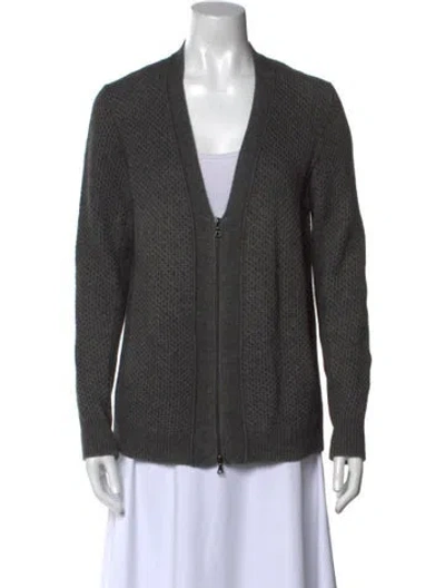 Pre-owned 3.1 Phillip Lim Merino Wool V-neck Sweater In Gray