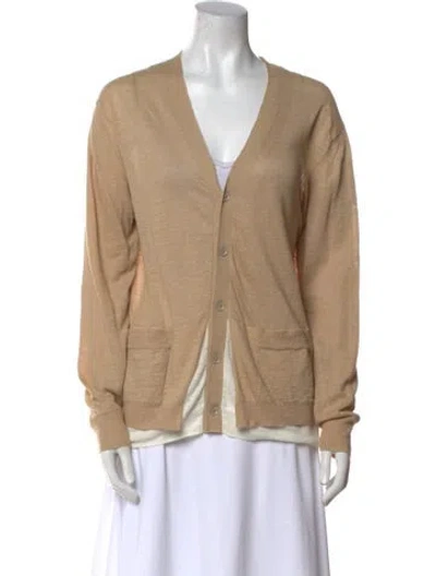 Pre-owned 3.1 Phillip Lim Merino Wool V-neck Sweater In Neutral