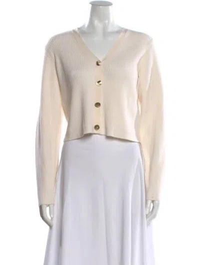 Pre-owned 3.1 Phillip Lim Merino Wool V-neck Sweater In Neutral