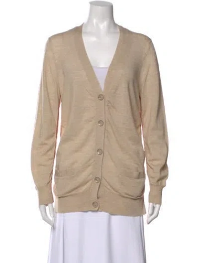 Pre-owned 3.1 Phillip Lim Merino Wool V-neck Sweater In Neutrals