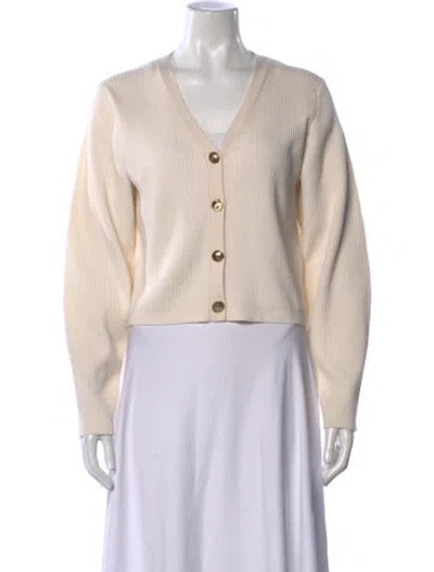 Pre-owned 3.1 Phillip Lim Merino Wool V-neck Sweater In Neutrals