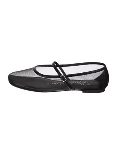 Pre-owned 3.1 Phillip Lim Mesh Mary Jane Flats In Black