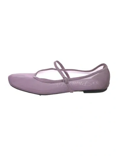 Pre-owned 3.1 Phillip Lim Mesh Mary Jane Flats In Purple