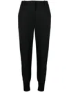 3.1 Phillip Lim Mid-rise Wool Tapered Trousers In Schwarz