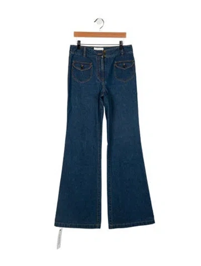 Pre-owned 3.1 Phillip Lim Mid-rise Wide Leg Jeans In Blue