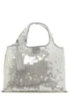 3.1 Phillip Lim Mini Market Sequin-embellished Mesh Tote Bag In Silver