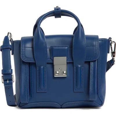 3.1 Phillip Lim Mini Pashli Leather Satchel In Blue