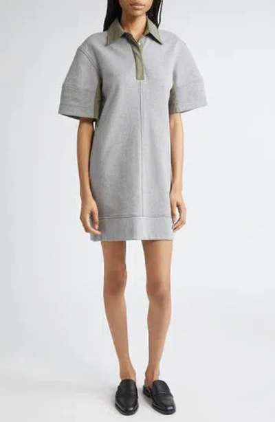 3.1 Phillip Lim Polo-collar Short-sleeve Mini Dress In Gray