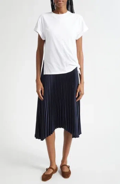 3.1 Phillip Lim T-shirt Combo Dress With Pleated Skirt In Multi