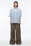 3.1 Phillip Lim Mixed Stripe Oversized Shirt In Blue