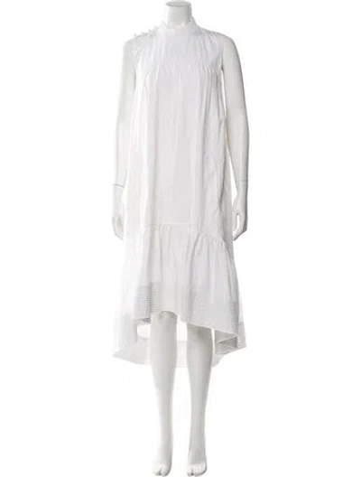 Pre-owned 3.1 Phillip Lim Mock Neck Long Dress In White