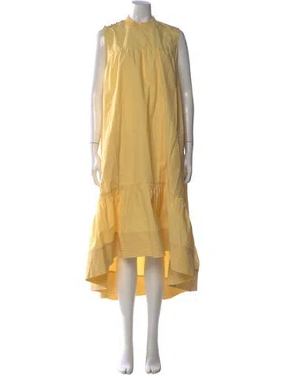 Pre-owned 3.1 Phillip Lim Mock Neck Long Dress In Yellow