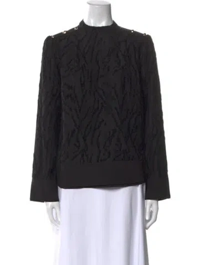 Pre-owned 3.1 Phillip Lim Mock Neck Long Sleeve Sweatshirt In Black