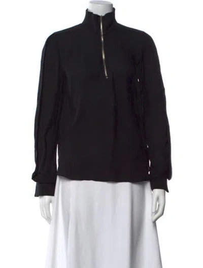 Pre-owned 3.1 Phillip Lim Mock Neck Long Sleeve Sweatshirt In Black