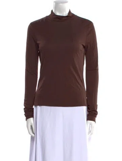 Pre-owned 3.1 Phillip Lim Mock Neck Long Sleeve Sweatshirt In Brown