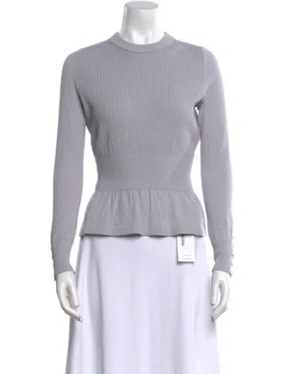 Pre-owned 3.1 Phillip Lim Mock Neck Long Sleeve Top In Blue