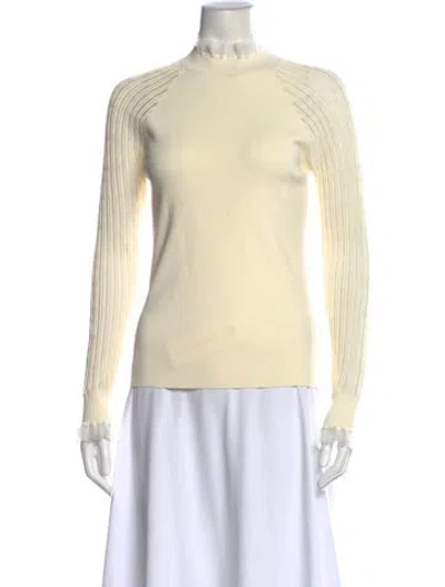 Pre-owned 3.1 Phillip Lim Mock Neck Long Sleeve Top In Neutral