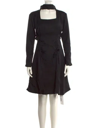 Pre-owned 3.1 Phillip Lim Mock Neck Mini Dress In Black