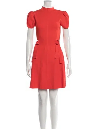 Pre-owned 3.1 Phillip Lim Mock Neck Mini Dress In Orange