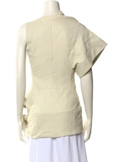 Pre-owned 3.1 Phillip Lim Mock Neck Short Sleeve Sweatshirt In Neutral