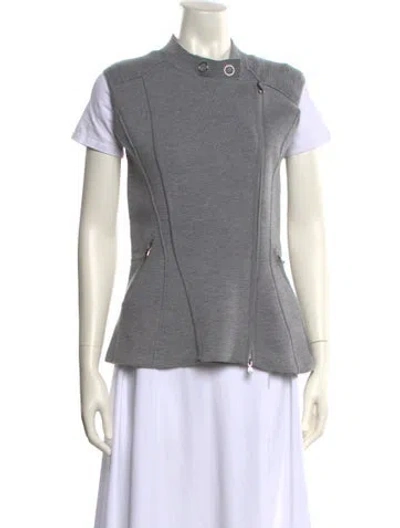 Pre-owned 3.1 Phillip Lim Mock Neck Short Sleeve T-shirt In Gray