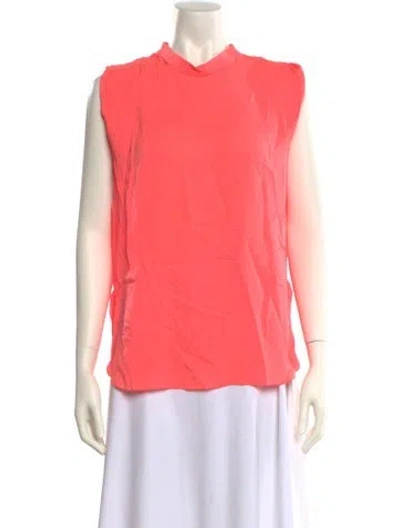 Pre-owned 3.1 Phillip Lim Mock Neck Sleeveless Blouse In Orange