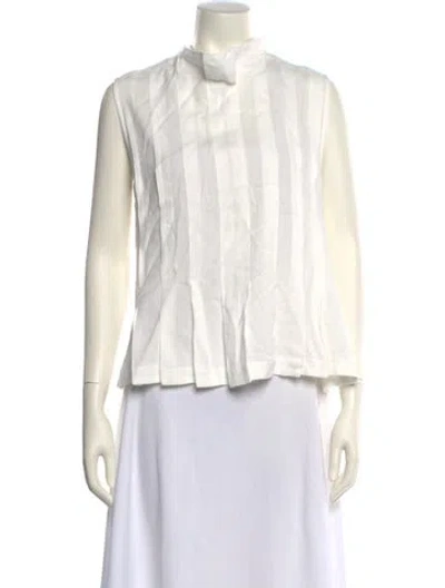 Pre-owned 3.1 Phillip Lim Mock Neck Sleeveless Blouse In White