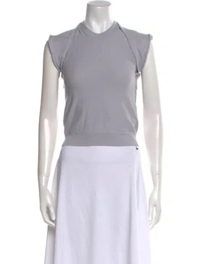 Pre-owned 3.1 Phillip Lim Mock Neck Sleeveless Crop Top In Purple