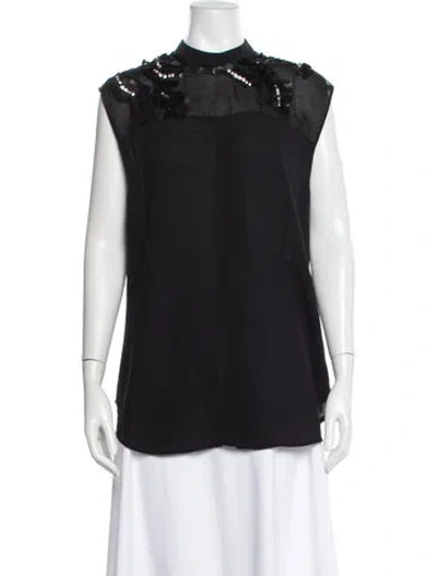 Pre-owned 3.1 Phillip Lim Mock Neck Sleeveless Top In Black